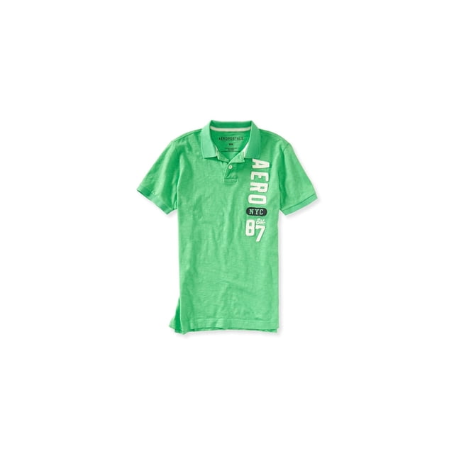 Polo de Rugby Aeropostale NYC 87 para hombre verde mediano