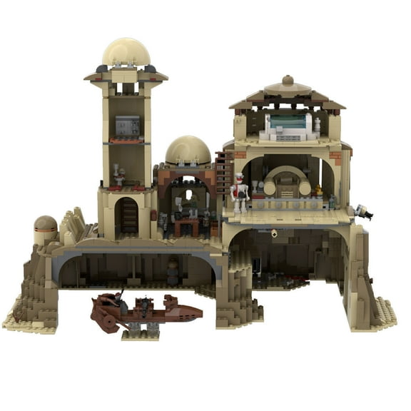 The Daimyo's Palace with Hangar Bay Throne Room Building Blocks MOC Brick Toys