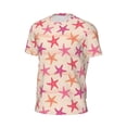 thumbnail image 6 of Wukai Starfish Print Men's Short-Sleeved Mesh T-Shirt,Quick-Dry Short Sleeve Workout T-Shirt-Large, 6 of 8