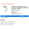 thumbnail image 2 of Manifold Absolute Pressure Sensor Connector - Compatible with 1991 Buick Park Avenue 3.8L V6, 2 of 2