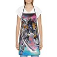 thumbnail image 3 of Mobile Suit Gundam Adjustable Bib Apron, Waterdrop Resistant Aprons with 2 Pockets Cooking Kitchen Aprons for Women Men Chef, 3 of 8