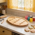 thumbnail image 4 of Easter Serving Tray Egg-Shaped Wooden Serving Platter Rustic Easter Charcuterie Board Wooden Cutting Board Appetizer Plates for Party Display Kitchen Use, 4 of 6
