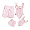 thumbnail image 3 of GYRATEDREAM Family Matching Swimsuit Striped One-Piece Mommy and Me Swimsuit and Swim Trunks Shorts, 3 of 9