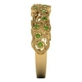 thumbnail image 4 of 0.17 ctw Wedding Band for Women - 18K Yellow Gold Natural Peridot Stackable Eternity Ring, 4 of 6