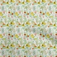 thumbnail image 1 of oneOone Viscose Chiffon Yellow Fabric Florals Quilting Supplies Print Sewing Fabric By The Yard 42 Inch Wide, 1 of 4