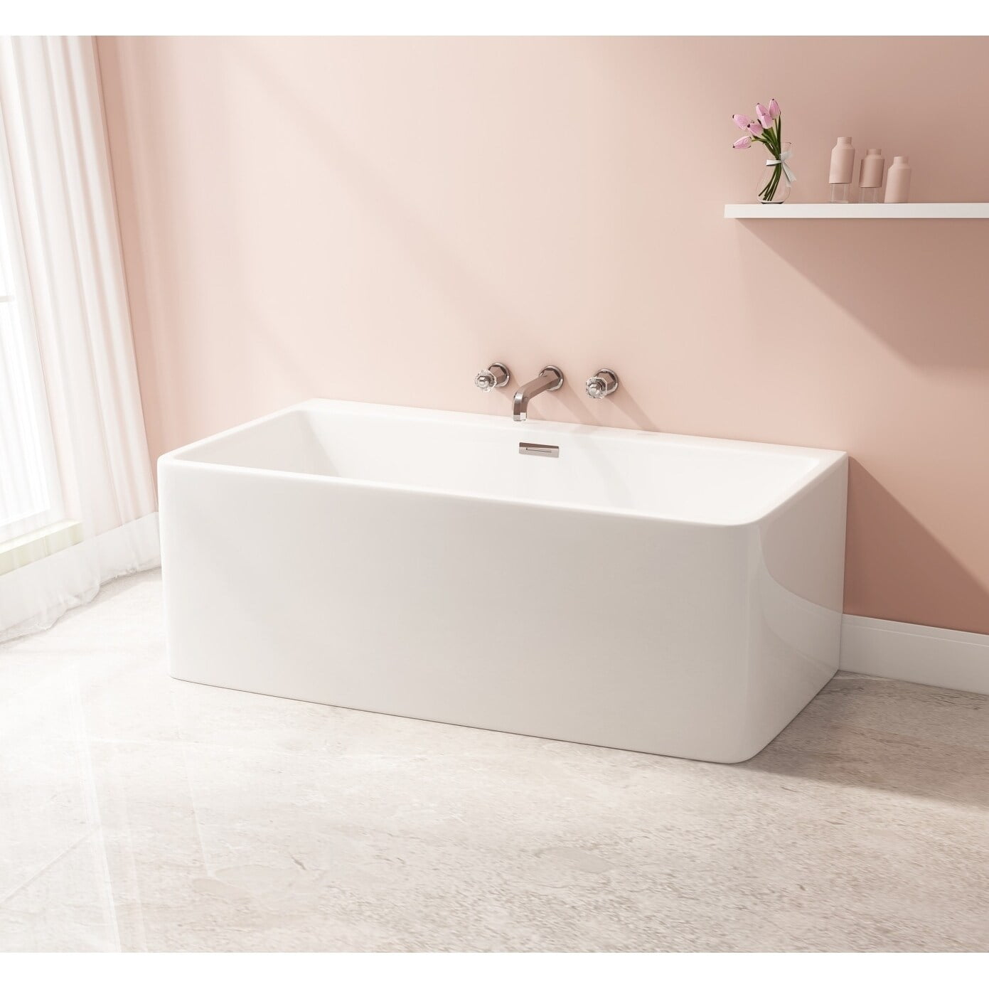Kingston Brass Modern Acrylic 67inch Freestanding Bathtub