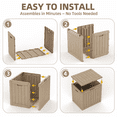 thumbnail image 3 of MINDYES 30 Gallon Resin Deck Box, Waterproof UV Resistant Outdoor Storage Box for Patio Garden, Beige, 3 of 8