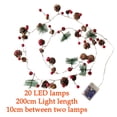 thumbnail image 7 of Chmadoxn Christmas Garland with Lights, 6.56FT 10 LED Christmas Lights with Decorative Fairy Lights with PineCone Berries Indoor and Outdoor Christmas Tree Lights Battery Operated Xmas Home Decor, 7 of 7