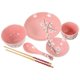 thumbnail image 2 of 6pcs Japanese Style Ceramic Tableware Set Household Cutlery Creative Ceramic Dinnerware Set (Pink), 2 of 4