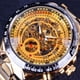 thumbnail image 3 of Reloj mecánico galvanizado hueco con correa de acero para hombre, 3 of 6