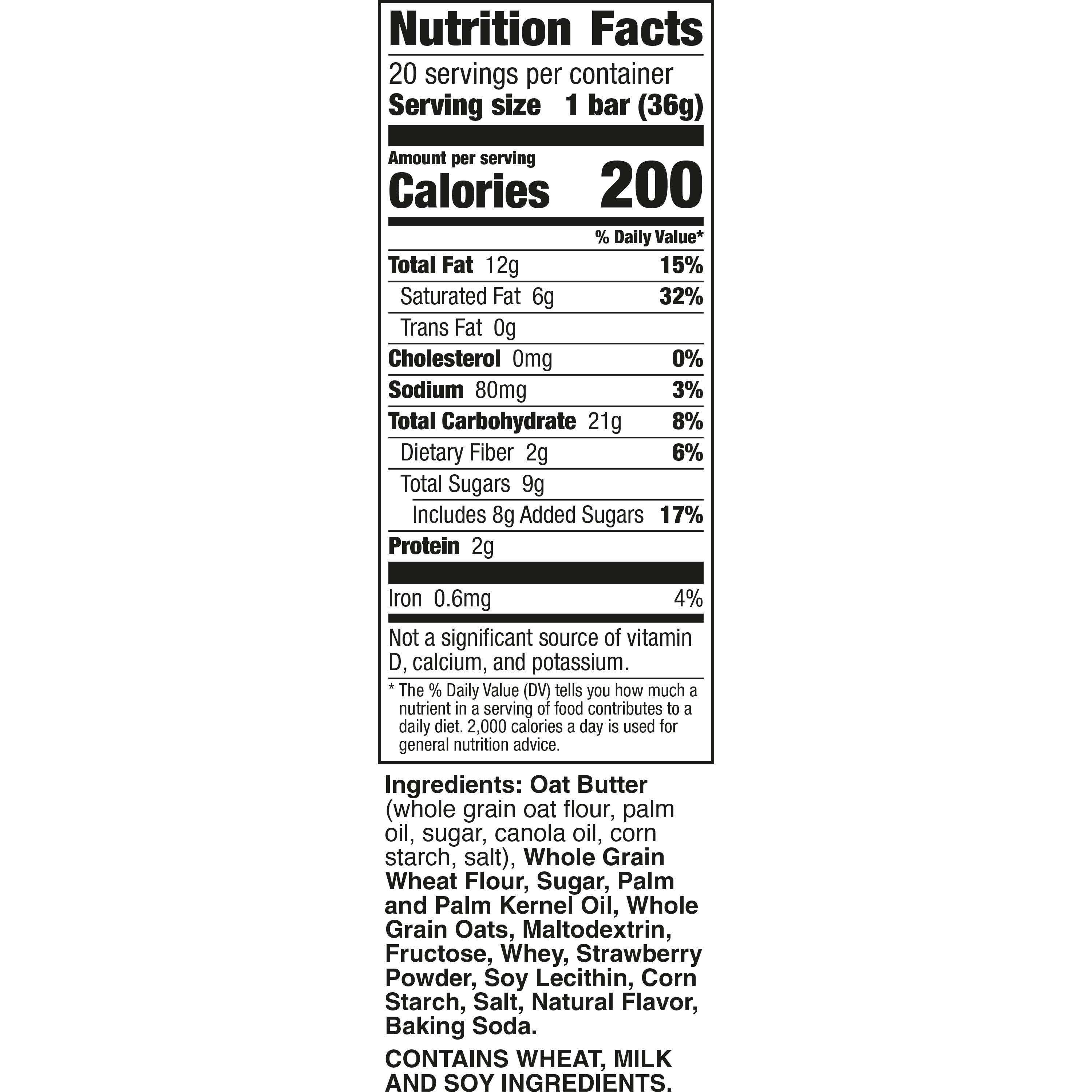 Nature Valley Strawberry Crispy Creamy Wafer Bars, Made with Oat Butter and Whole Grains, 20 Bars, 26 oz Box
