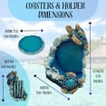 thumbnail image 4 of Nautical Coaster Set with Turtle and Ocean Wave Design - Beach House-Inspired Kitchen and Dining Room Accents and Accessories - Coastal Table Decor -, 4 of 7