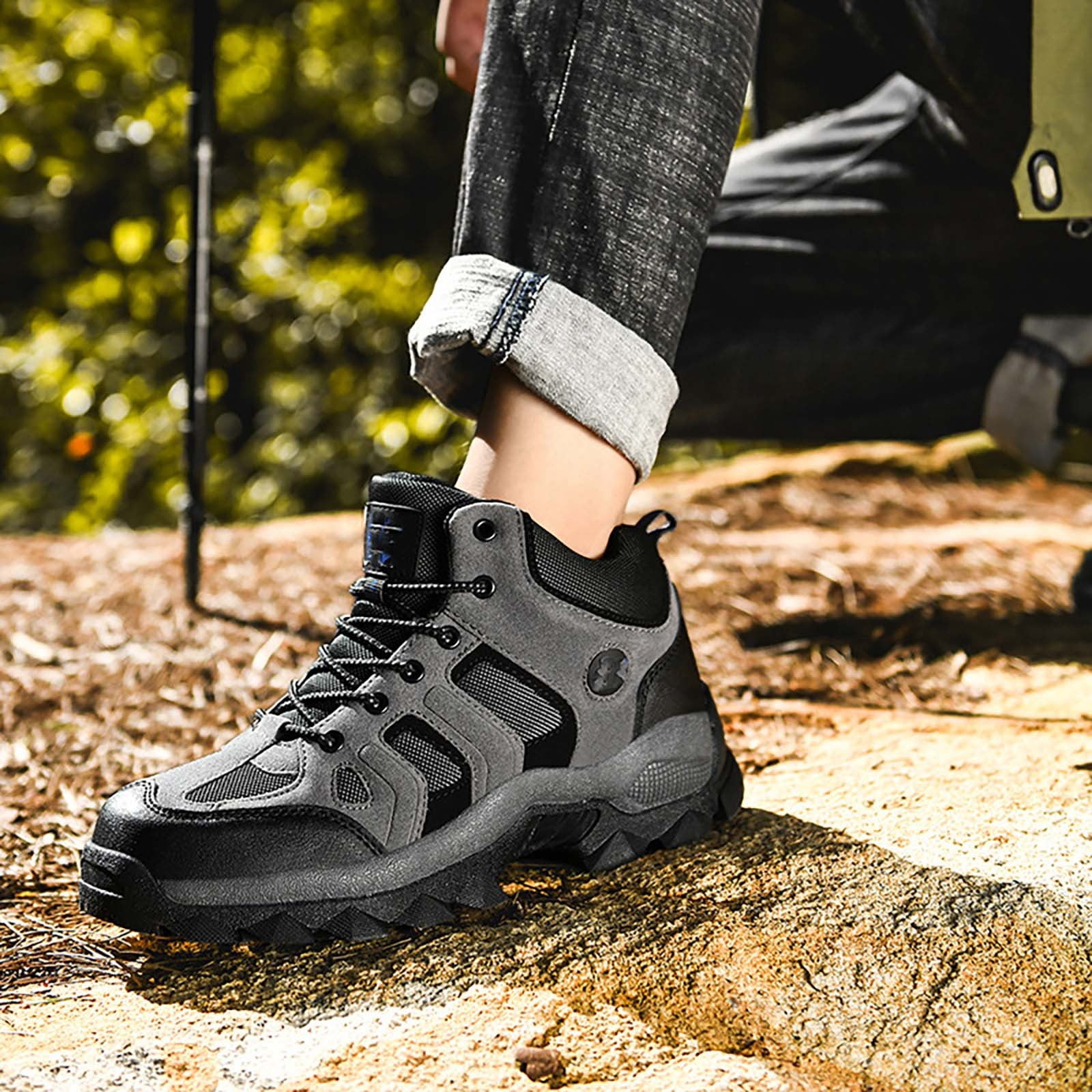 Win s Way Unisex Outdoor Hiking Shoes, Large Size Breathable Walking Sneakers for Couples