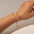 thumbnail image 4 of Jumpingount de perlas de acero inoxidable para mujer, portátil, antioxidante, que no se desvanece, lindas chicas románticas, brazalete colgante Ropa, zapatos y accesorios Miscelánea Jumpingount AP017634-00, 4 of 6