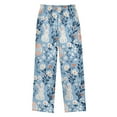 thumbnail image 2 of FORMRS Kids Pajama Pants with Pockets Size 9-10Y Boys Lounge Sleep Bottoms, Floral Easter Rabbits, 2 of 8