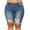 Blue, variant on Aayomet Womens Shorts Women High Waisted Denim Shorts Ripped Button Fly Cuffed Jean Shorts Blue,3XL