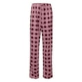 thumbnail image 3 of IDALL Pajama Pants Pants for Women Plaid Drawstring Casual Home Pants Womens Pajama Pants Womens Pants Pink 3XL, 3 of 3