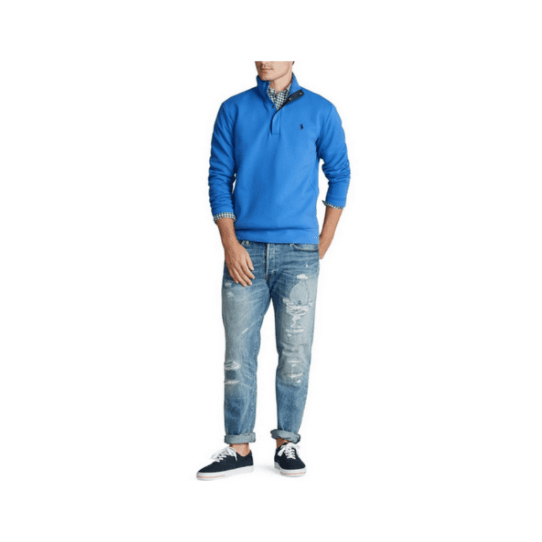 Polo Ralph Lauren Double Knit Tech Mockneck Pullover ROYAL HTR S Walmart
