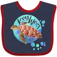thumbnail image 3 of Inktastic Key West, Florida Swimming Sea Turtle with Bubbles Boys or Girls Baby Bib, 3 of 4