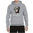 thumbnail image 2 of Wild Bobby, Pitbull to all the Haters Funny, Animal Lover, Unisex Graphic Hoodie Sweatshirt, Heather Grey, X-Large, 2 of 4