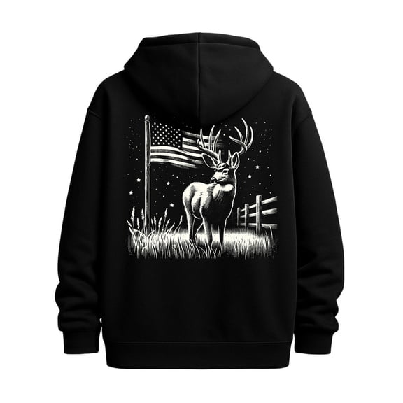 Deer Flag Hoodie hoodies & sweatshirt flag men funny hoodies black Regular Fit, Everyday Comfort, Comfortable Casualwear, Urban Style, Christmas funny