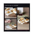 thumbnail image 2 of Tabla Redonda Xtellar De Madera Y Mármol Picar Queso Cocina color blanco, 2 of 5
