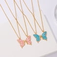 thumbnail image 5 of MISS RIGHT Cute Butterfly BFF Necklaces for 2, Pink Enamel Butterfly Friendship Necklace for Women Best Friend Birthday Gift, 5 of 7