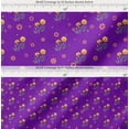thumbnail image 2 of Soimoi Purple Cotton Cambric Fabric Marigold Floral Print Fabric by the Yard 58 Inch Wide, 2 of 7