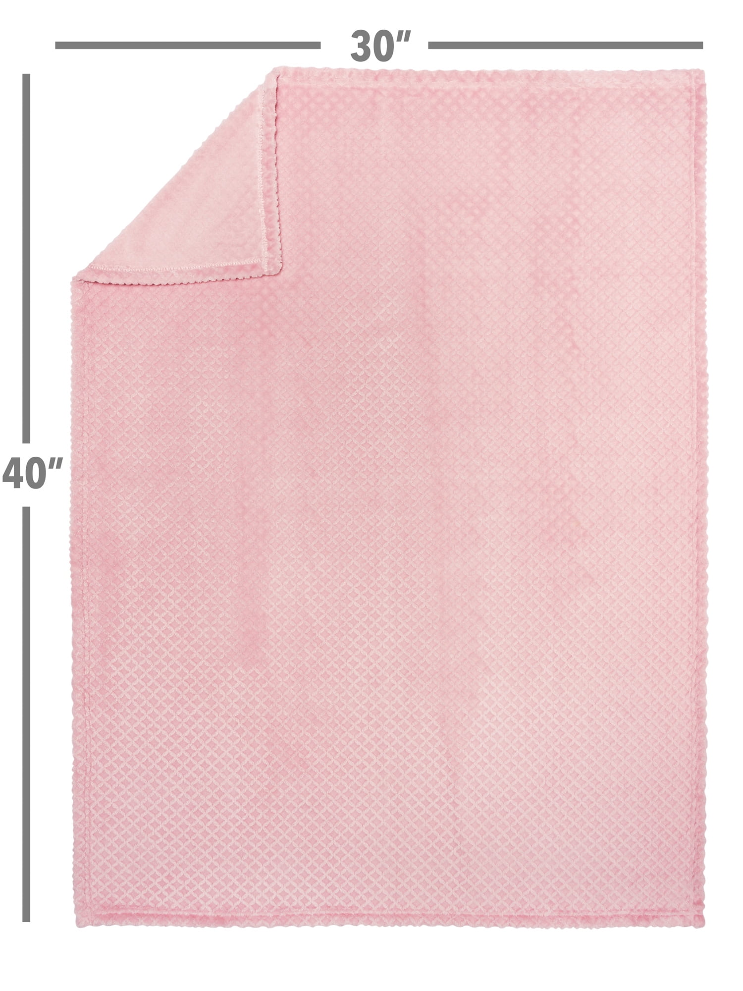 Modern Moments By Gerber Baby Girl Sculpted Plush Blanket, Pink