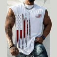 thumbnail image 3 of kpoplk 4th of July Tank Tops for Men Sling Short Sleeved Casual Tanks Graphic Workout Gym Breathable Tank(White,M), 3 of 4
