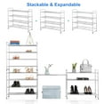 thumbnail image 3 of Bextsrack Shoe Rack,4-Tier Storage Organizer for Shoes, Silver, 3 of 6