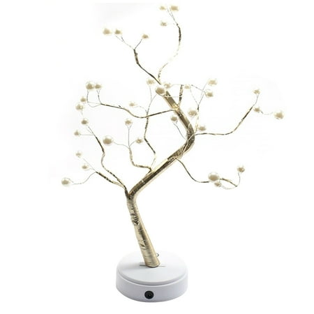 

1PC LED Night Lamp Decorative Pearl Tree Touch Desktop Light for Home Bedroom