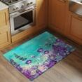 thumbnail image 3 of Purple Wildflower Bathroom Rug Washable 2x3 Entryway Rug Non Slip Botanical Watercolor Floral Plant Front Door Mat Low Pile Indoor Doormat Throw Floor Carpet for Kitchen Bedroom Entrance, 3 of 8