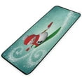 thumbnail image 6 of GZHJMY Kitchen Rugs,3D Snowman on Snowboard Non Slip Washable Cushioned Carpets Polyester AntiFatigue Comfort Porch Floor Mat Doormat Christmas Decoration, 39"x20", 6 of 7