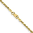 thumbnail image 3 of 10k Yellow Gold 2.2mm Lightweight Diamond Cut Rope with Lobster Lock Chain - 16", 3 of 8