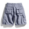 thumbnail image 3 of Honeeladyy Men's Casual Pure Color Outdoors Pocket Beach Work Trouser Cargo Shorts Pant Men's casual shorts, 3 of 3
