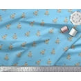 thumbnail image 2 of Soimoi Blue Cotton Cambric Fabric Dot & Deer Animal Decor Fabric Printed Yard 56 Inch Wide, 2 of 3