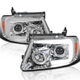 thumbnail image 2 of Spec D Tuning 2LHP-F15004-SQ-RS Chrome Projector Headlight with Clear Lens for 2004-2008 Ford F150, 2 of 4