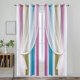 thumbnail image 4 of CREATITOY 39.4x51.2In Gradient Stripe Double-Layer Blackout Curtain Home Decor, 4 of 6