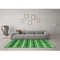 thumbnail image 3 of Ahgly Company Indoor Round Southwestern Emerald Green Country Area Rugs, 4' Round, 3 of 4