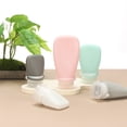thumbnail image 5 of 2 Pcs 3 oz Silicone Squeeze Bottle, Refillable Travel Bottles Leak Proof Containers for Toiletries, Dark Green, 5 of 7