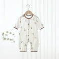 thumbnail image 2 of Bovxnpu Baby Girl Bodysuit, Infant Baby Cotton Bodysuits, Newborn Baby Summer Thin Quarter Sleeved Air-conditioned Suit Jumpsuit Climbing Suit Print Pajamas 4 Months, 2 of 7
