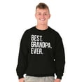 thumbnail image 3 of Best Grandpa Ever Grandfather Poppop Men's Big & Tall Crewneck Sweatshirt Brisco Brands 5X, 3 of 5
