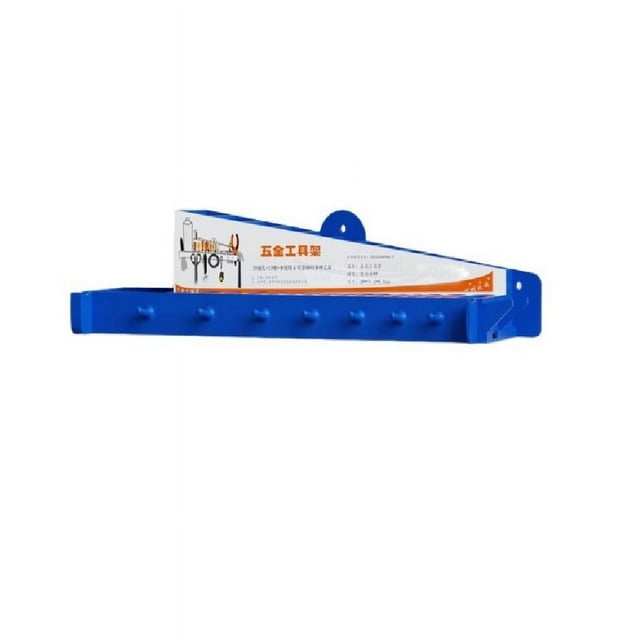 Rail Storage Rack Plastic Wall Mount Wrench Screwdriver Organizer Display Hanger Tool Rack Storage Holder Tool Storage Hardware blue