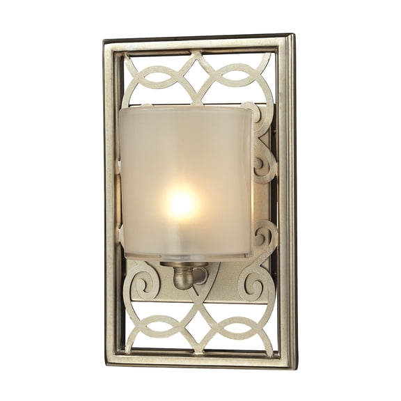 Elk Home 6-Inch Wide Santa Monica Bath Light, Transitional-Aged Silver