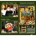 thumbnail image 5 of DIY Miniature Dollhouse Kit, Flower Shop Wooden House with LED Lights, Creative Craft Model Kit with Furniture & Dust Cover, Gifts for Adults/Teens, 5 of 15