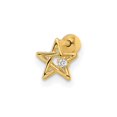 thumbnail image 1 of Quality Gold BD173 14K Yellow Gold 18 Gauge CZ Star Labret Stud, 1 of 1