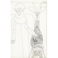 thumbnail image 2 of Samuel Jessurun de Mesquita 13x18 Gold Ornate Wood Frame and Double Matted Museum Art Print Titled - Figure in a Long Cloak with the Left Hand on a Globe (1943-10-17), 2 of 4