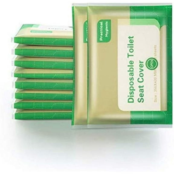 100 Flushable Toilet Seat Covers，Dissolved in water, portable individually packaged for Kids, Toddlers and Adults for Use During Travel, Potty Training and Many More (10 Resealable Packs of 10)