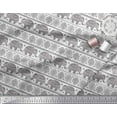 thumbnail image 3 of Soimoi polyester Crepe Fabric Aztec & Tribal Elephant Ethnic Decor Fabric Printed Yard 42 Inch Wide, 3 of 3